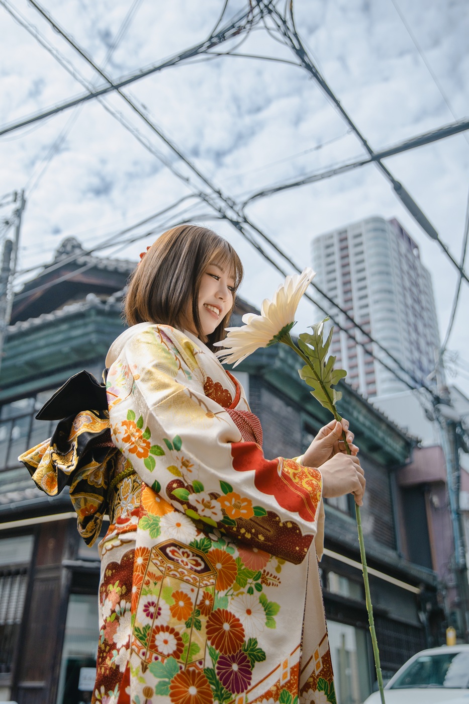 中崎町での着物撮影